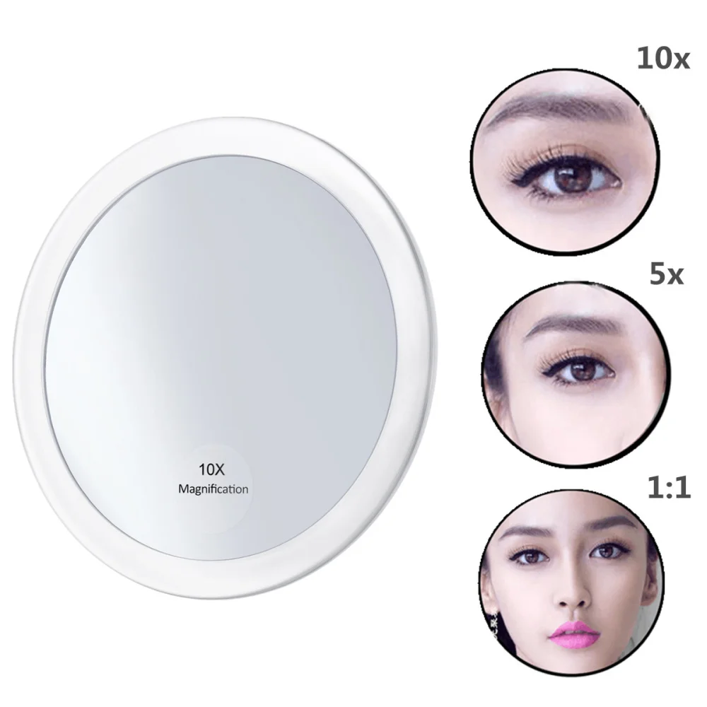 FRCOLOR 10x Magnifying Round Mirror Make Mirror Folding Pocket Cosmetic Mirror Magnification Compact Mirror with 3 Suction
FRCOLOR 10x Magnifying Round Mirror Make Mirror Folding Pocket Cosmetic Mirror Magnification Compact Mirror with 3 Suction