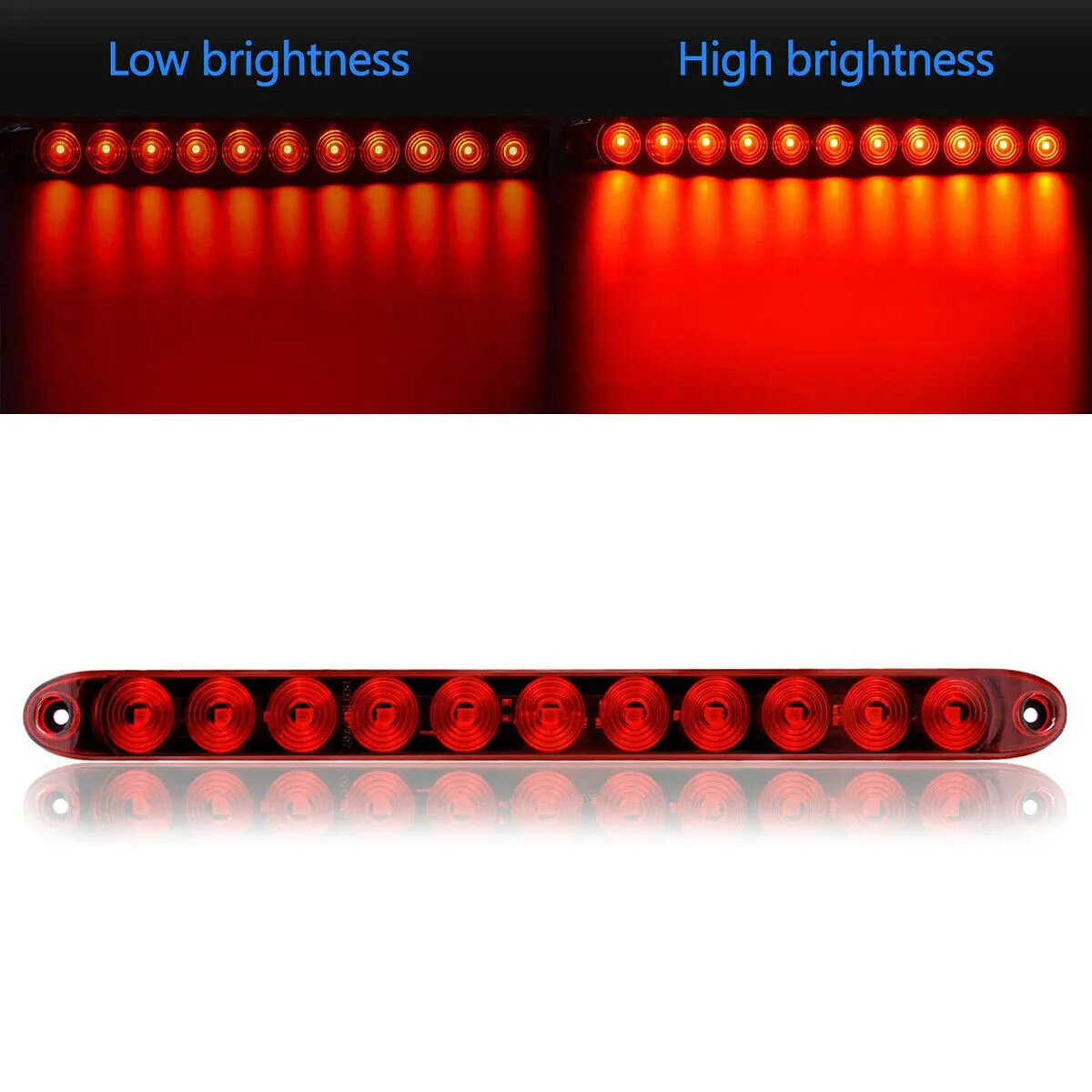 15" Red Sealed Strip 11 LED Truck Trailer Light Bar Stop 3rd Brake Tail Lights Car Rear Bumper Reflector Tail Brake Light Bar
15" Red Sealed Strip 11 LED Truck Trailer Light Bar Stop 3rd Brake Tail Lights Car Rear Bumper Reflector Tail Brake Light Bar