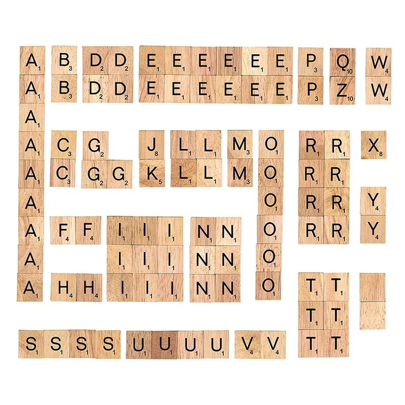 100 Pcs Wood Tiles Letter Alphabet s Number Craft English Words XKW 
100 Pcs Wood Tiles Letter Alphabet s Number Craft English Words XKW