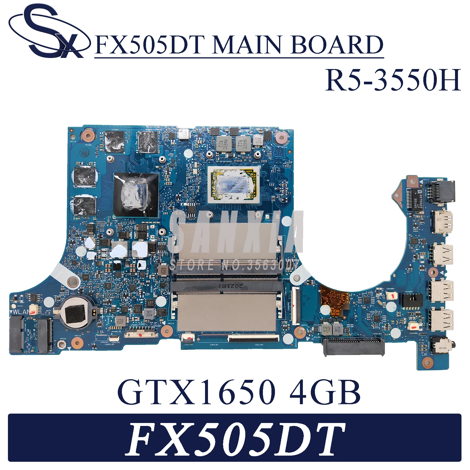 KEFU FX505DT Laptop motherboard for ASUS TUF Gaming FX95DT FX95D FX505D original mainboard R5-3550H GTX1650-4GB
KEFU FX505DT Laptop motherboard for ASUS TUF Gaming FX95DT FX95D FX505D original mainboard R5-3550H GTX1650-4GB