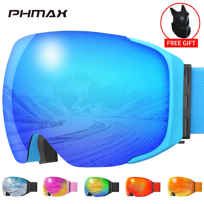 Магнитные лыжные очки PHMAX с лыжной маской, защита от УФ-лучей, лыжные очки, зимние противотуманные взрывозащищенные очки для сноуборда
Магнитные лыжные очки PHMAX с лыжной маской, защита от УФ-лучей, лыжные очки, зимние противотуманные взрывозащищенные очки для сноуборда