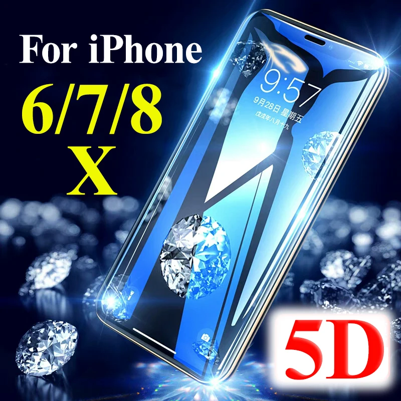 Защитное стекло для экрана iPhone 6 7 8 plus Защитная защита aifon x xr xs max tremp 7plus s xmax aphone