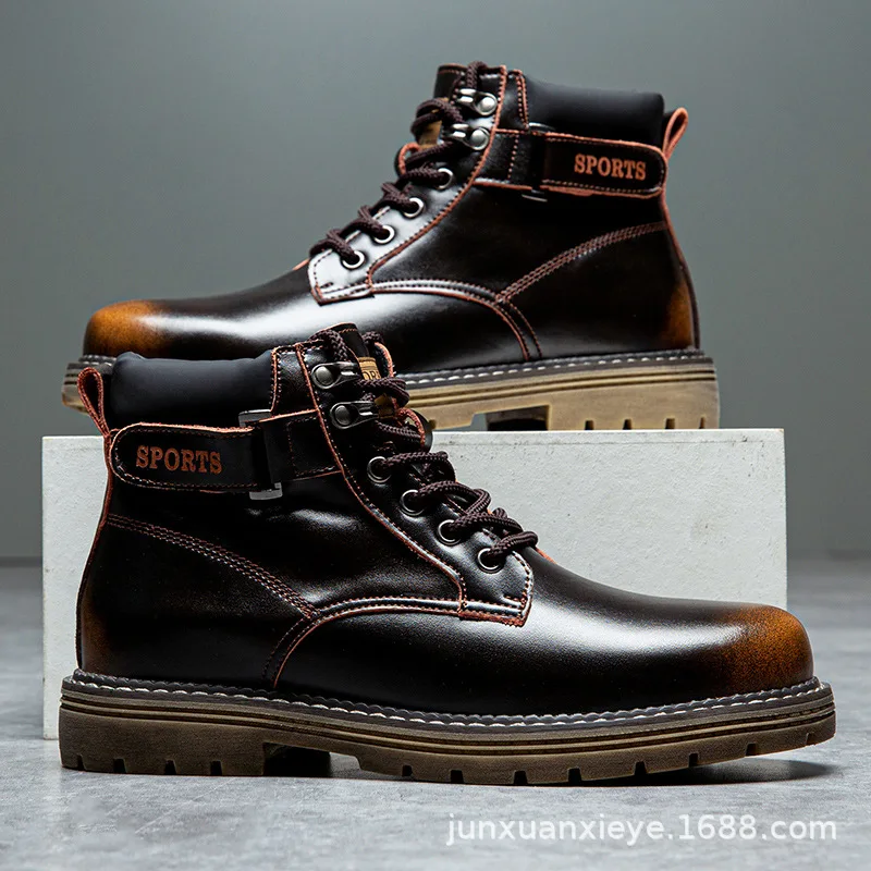 2021 Autumn and Winter New Men's Boots Men's Autumn and Winter Korean Style Short Boots All-match Leather Tooling Boots Men
2021 Autumn and Winter New Men's Boots Men's Autumn and Winter Korean Style Short Boots All-match Leather Tooling Boots Men