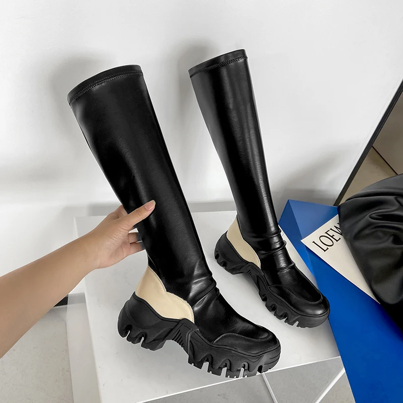 Sexy Platform Women Women Knee High Boots Genuine Leather Night Club Shoes Woman Winter Warm Long Riding Boots
Sexy Platform Women Women Knee High Boots Genuine Leather Night Club Shoes Woman Winter Warm Long Riding Boots