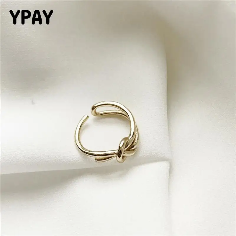 YPAY 100% Pure 925 Sterling Silver Ring Fascinating Gold Plated Unique Knot Open Finger Rings for Women Fine Jewelry YMR682
YPAY 100% Pure 925 Sterling Silver Ring Fascinating Gold Plated Unique Knot Open Finger Rings for Women Fine Jewelry YMR682