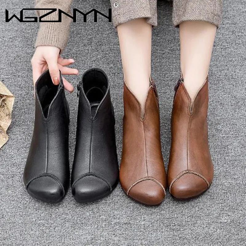 NEW Women Shoes Autumn Winter Ankle The New Ladies Boots Female Fur Zip Leather Boots Large Size Fashion Waterproof Retro Shoes
NEW Women Shoes Autumn Winter Ankle The New Ladies Boots Female Fur Zip Leather Boots Large Size Fashion Waterproof Retro Shoes