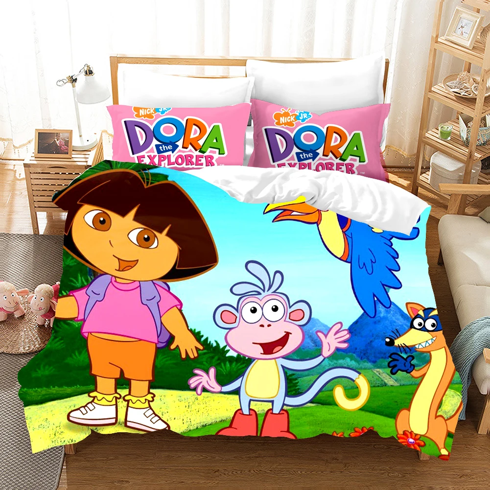Dora The Explorer 3d Cute Bedding Set Bed Linen 2/3pcs Set With Pillowcase Kids Decor Home Textile Cartoon Duvet Cove
Dora The Explorer 3d Cute Bedding Set Bed Linen 2/3pcs Set With Pillowcase Kids Decor Home Textile Cartoon Duvet Cove