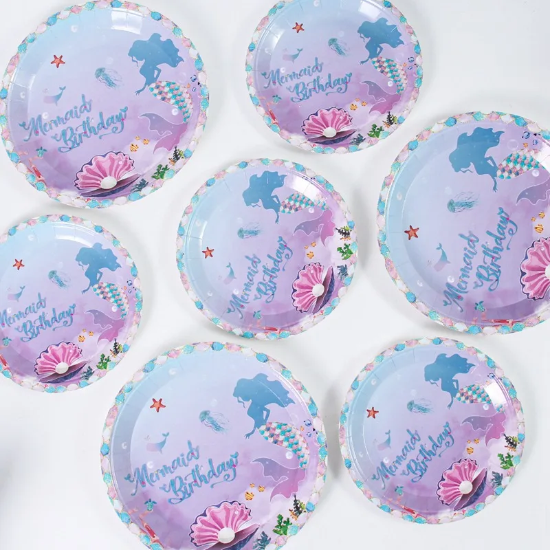 Little Mermaid Disposable Tableware Mermaid Birthday Party Decoration Baby Shower 1st Birthday Girl Mermaid Party Supplies
Little Mermaid Disposable Tableware Mermaid Birthday Party Decoration Baby Shower 1st Birthday Girl Mermaid Party Supplies