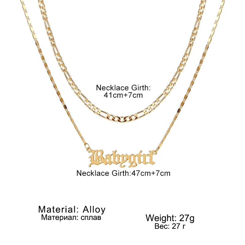 KISSWIFE Gold Color Letter Name Necklace For Women Multi Layer Pendants Necklaces 2020 Fashion Bohemian Jewelry
KISSWIFE Gold Color Letter Name Necklace For Women Multi Layer Pendants Necklaces 2020 Fashion Bohemian Jewelry
