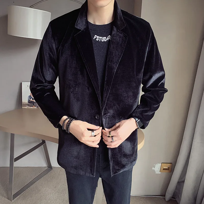 2020 Velvet Men Blazers Wedding Dress Coat Fashion Casual Suit Jacket Stage DJ Business Blazer Masculino Veste Costume Homme
2020 Velvet Men Blazers Wedding Dress Coat Fashion Casual Suit Jacket Stage DJ Business Blazer Masculino Veste Costume Homme