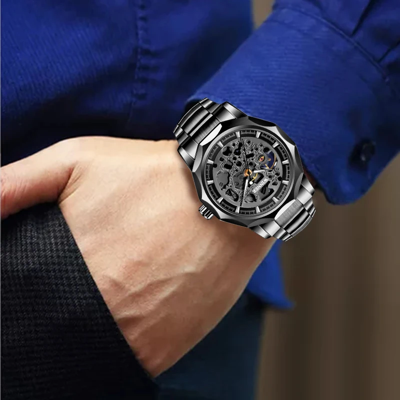 Winner unique Blue Men Square Mechanical Watches Rose Gold Case Automatic Stainless Steel Strap Business Sports Male Watch Clock
Winner unique Blue Men Square Mechanical Watches Rose Gold Case Automatic Stainless Steel Strap Business Sports Male Watch Clock