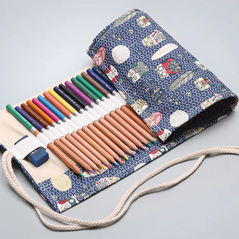 Kawaii Cute Owl Roll School Pencil Case Canvas 24/36/48/72 Holes Pencilcase for Boys Girls Large Big Pen Bag Stationery Pouch
Kawaii Cute Owl Roll School Pencil Case Canvas 24/36/48/72 Holes Pencilcase for Boys Girls Large Big Pen Bag Stationery Pouch