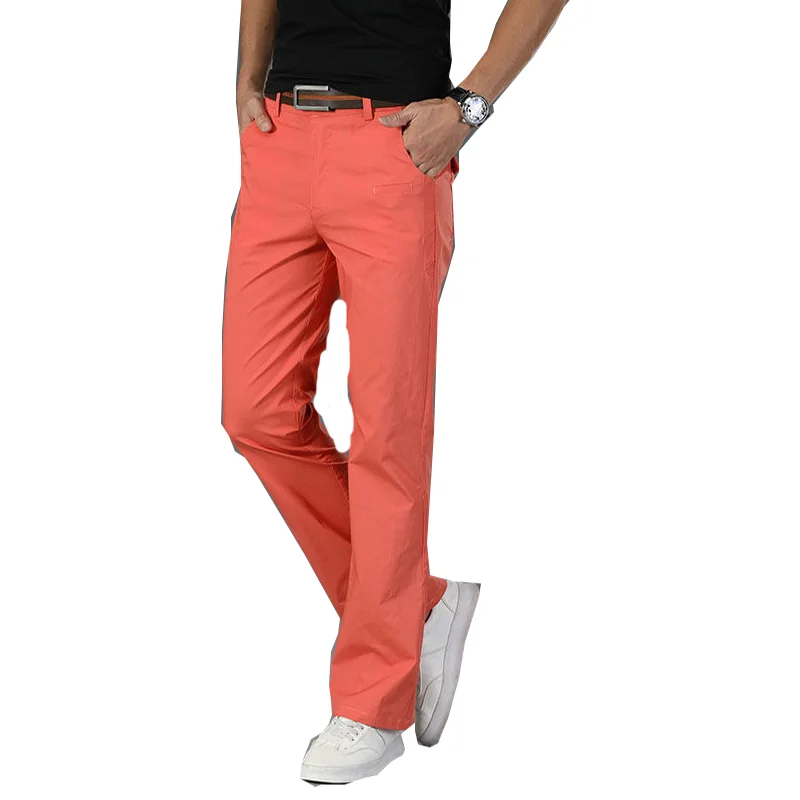 

Pantalones finos de negocios para hombre, Pantalón elástico informal, ceñido, de cintura media, negro, caqui, gris, verde, blanc