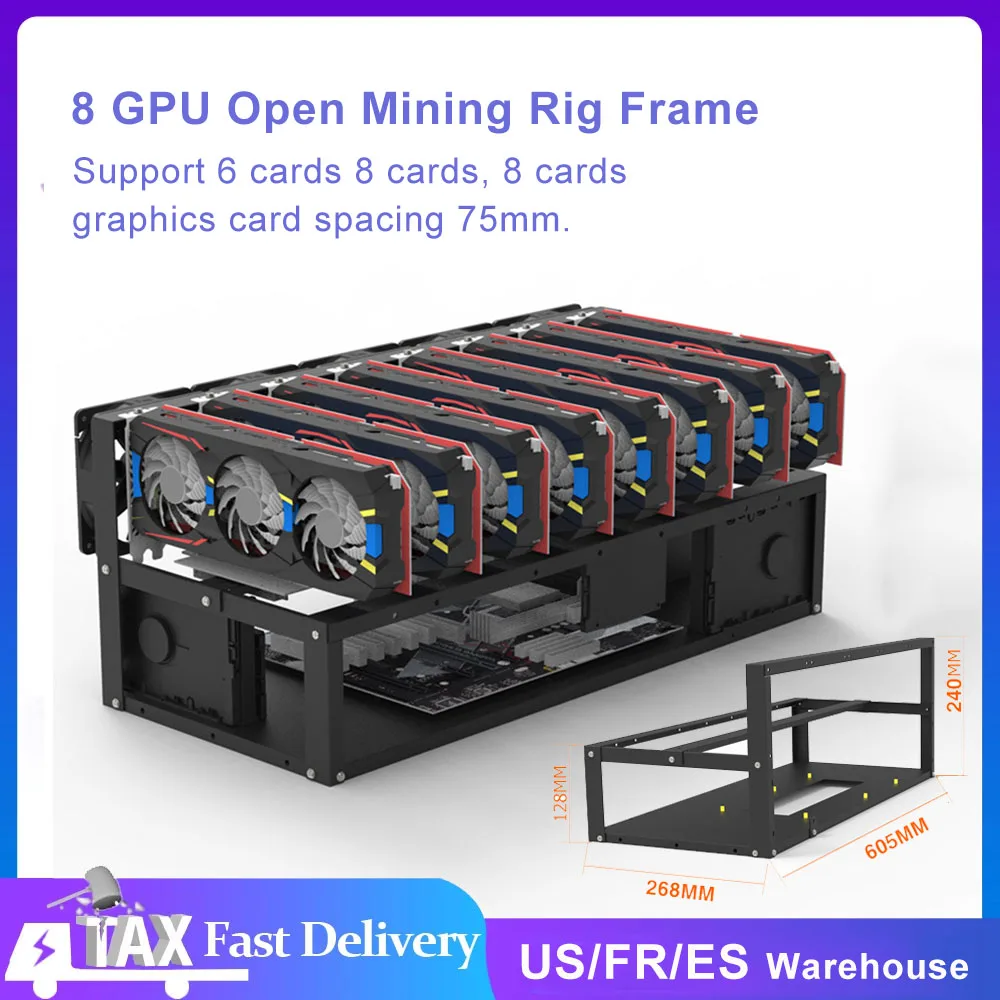 В наличии прямо сейчас! Корпус для майнинга 8 GPU, стальной корпус для майнинга под открытым небом, чехол для компьютера, корпус для майнинга б...
В наличии прямо сейчас! Корпус для майнинга 8 GPU, стальной корпус для майнинга под открытым небом, чехол для компьютера, корпус для майнинга б...