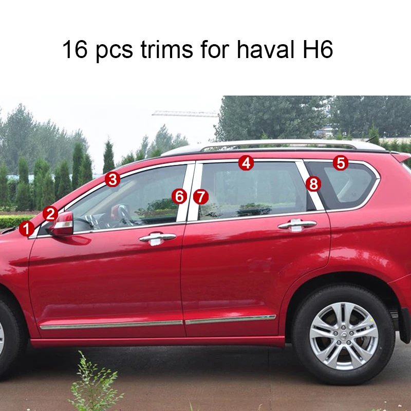 stainless steel car window trims for great wall Haval6 h6 2012 2013 2014 2015 2016 2017 2018 h6 coupe
stainless steel car window trims for great wall Haval6 h6 2012 2013 2014 2015 2016 2017 2018 h6 coupe