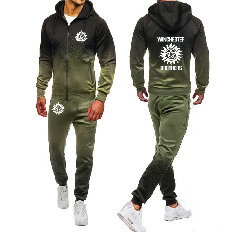 2021 Supernatural Gradient Hoodies Men Winchester Bros Sportswear Fleece Zipper Jacket Mens Hooded Sweatshirt Sweatpants Suit
2021 Supernatural Gradient Hoodies Men Winchester Bros Sportswear Fleece Zipper Jacket Mens Hooded Sweatshirt Sweatpants Suit