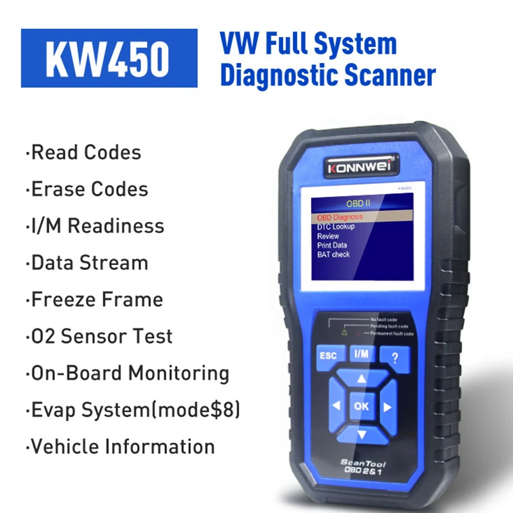 KW450 OBD2 диагностический инструмент для автомобилей VAG VW Audi ABS подушка безопасности для масла из АБС-пластика EPB DPF ПП давления воздуха в шинах с...
KW450 OBD2 диагностический инструмент для автомобилей VAG VW Audi ABS подушка безопасности для масла из АБС-пластика EPB DPF ПП давления воздуха в шинах с...