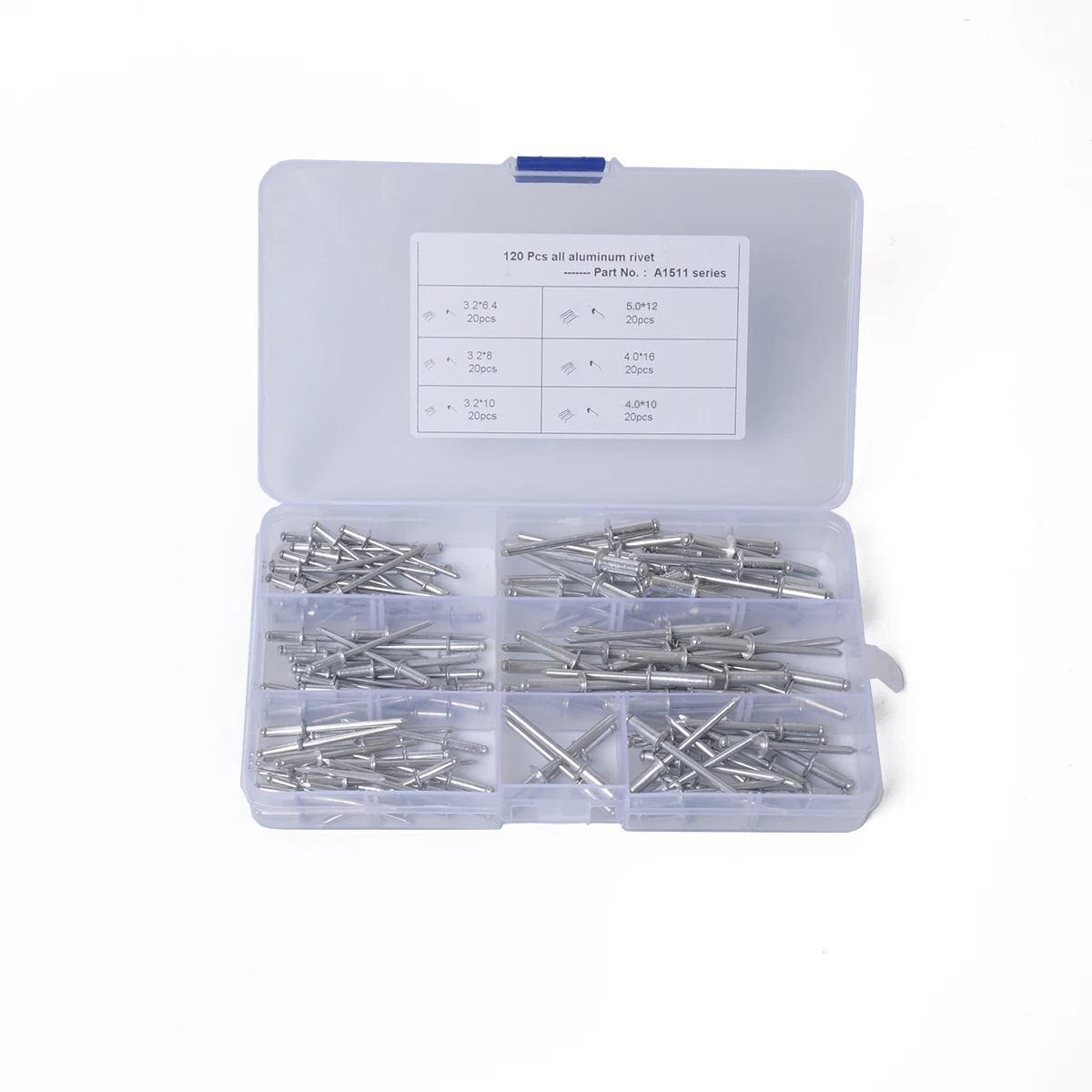 120pcs All Aluminum POP Rivet Set Aluminum POP Aluminum POP 
120pcs All Aluminum POP Rivet Set Aluminum POP Aluminum POP