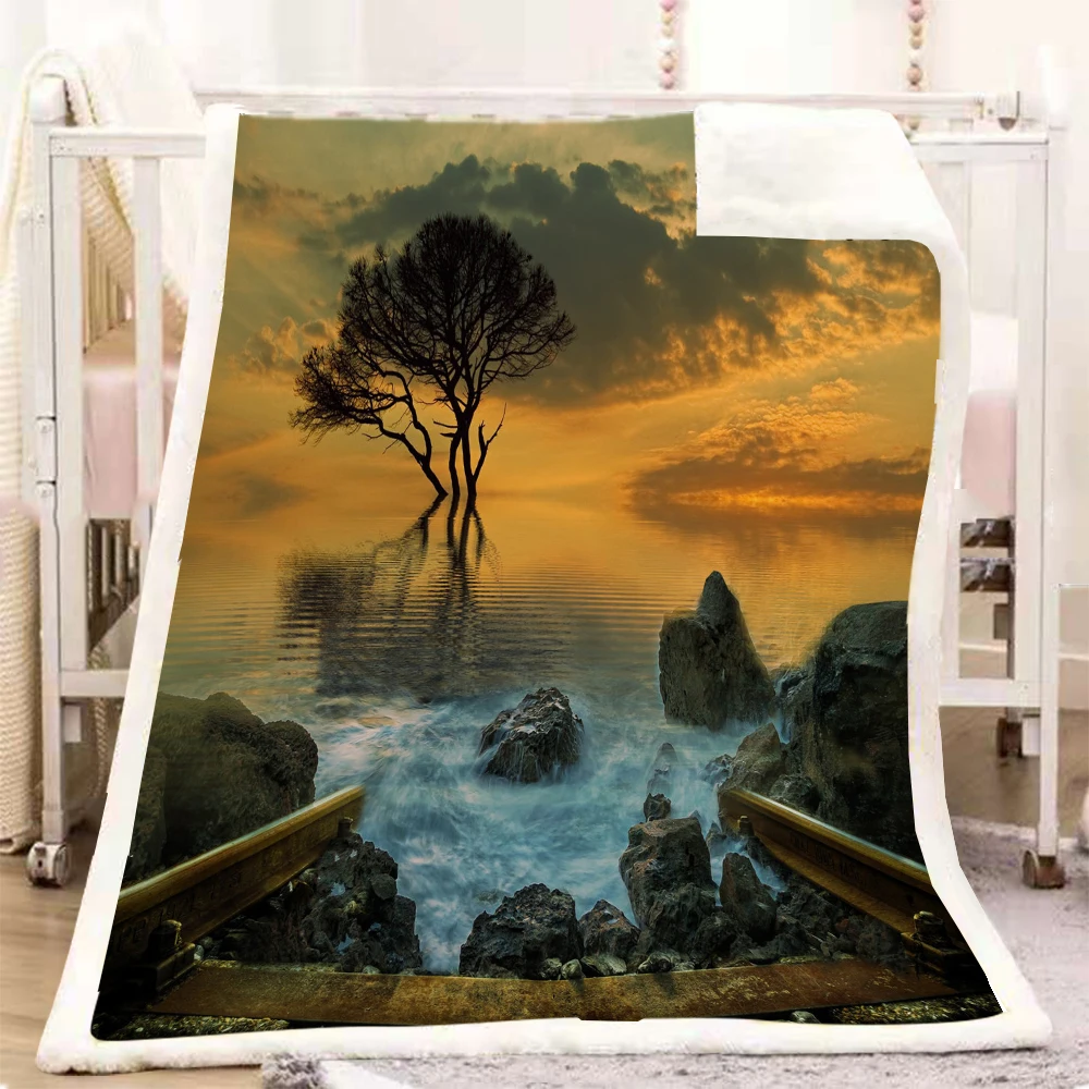 Custom Throw Blanket for Sofa Couch Nature Tree Landscape Sherpa Blanket Natural Scenery Art Plush Blanket Room
Custom Throw Blanket for Sofa Couch Nature Tree Landscape Sherpa Blanket Natural Scenery Art Plush Blanket Room