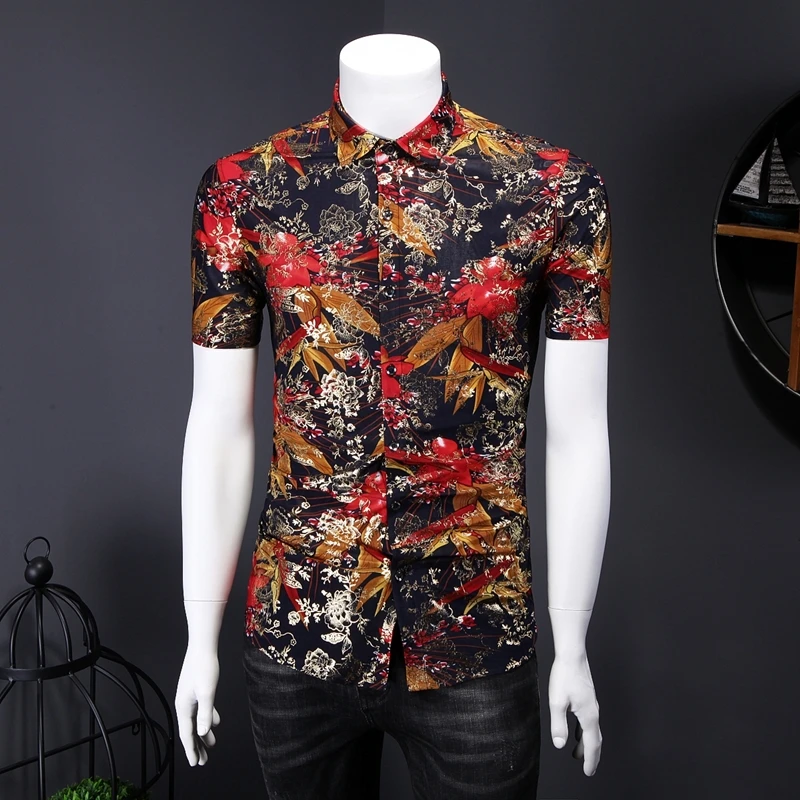 Plus Size Summer Short Sleeve Men Casual Floral Shirts Beach Simple All Match Elastic Slim Fit Holiday Style Chemise Homme 7XL-M
Plus Size Summer Short Sleeve Men Casual Floral Shirts Beach Simple All Match Elastic Slim Fit Holiday Style Chemise Homme 7XL-M
