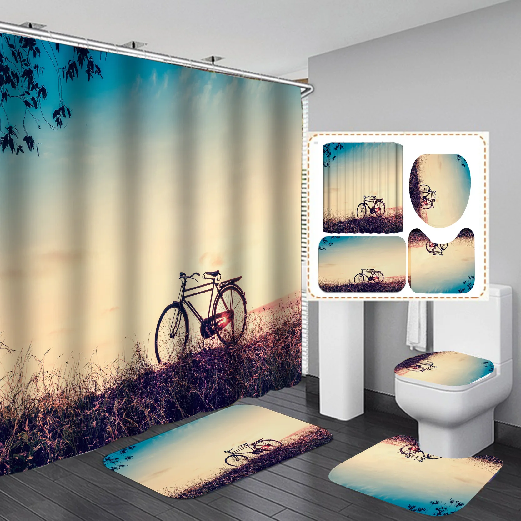 British Cars Print Shower Curtain 4 Piece Carpet Cover Toilet Cover Bath Mat Pad Set Bathroom Curtain 12 Hooks
British Cars Print Shower Curtain 4 Piece Carpet Cover Toilet Cover Bath Mat Pad Set Bathroom Curtain 12 Hooks