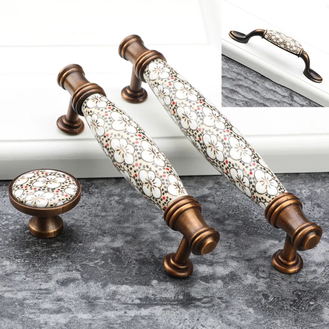 1PC Antique Bronze Ceramic Cabinet Vintage Drawer Knobs Wardrobe Kitchen Door Handles European Furniture Handle Hardware
1PC Antique Bronze Ceramic Cabinet Vintage Drawer Knobs Wardrobe Kitchen Door Handles European Furniture Handle Hardware