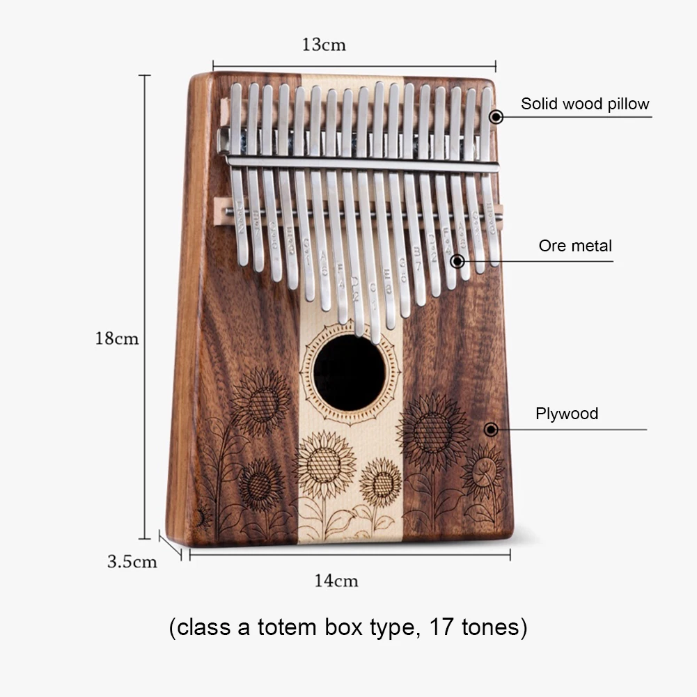 17 Key Kalimba Acacia Maple Wooden Thumb Piano Lightweight Portable Finger Piano Musical Instrument for Children Adults Beginner
17 Key Kalimba Acacia Maple Wooden Thumb Piano Lightweight Portable Finger Piano Musical Instrument for Children Adults Beginner