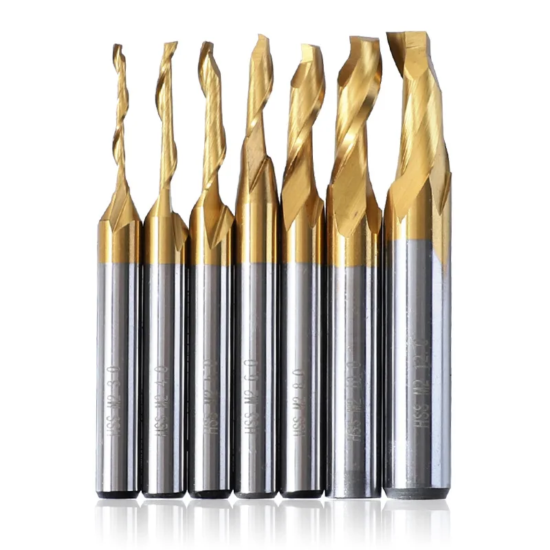 CNC Engraving End Mill 3-12mm Drill Bits Single Flute Milling Cutter Titanium-plated Drill Bits Cutting Tool TXTB1Milling Cutter
CNC Engraving End Mill 3-12mm Drill Bits Single Flute Milling Cutter Titanium-plated Drill Bits Cutting Tool TXTB1Milling Cutter