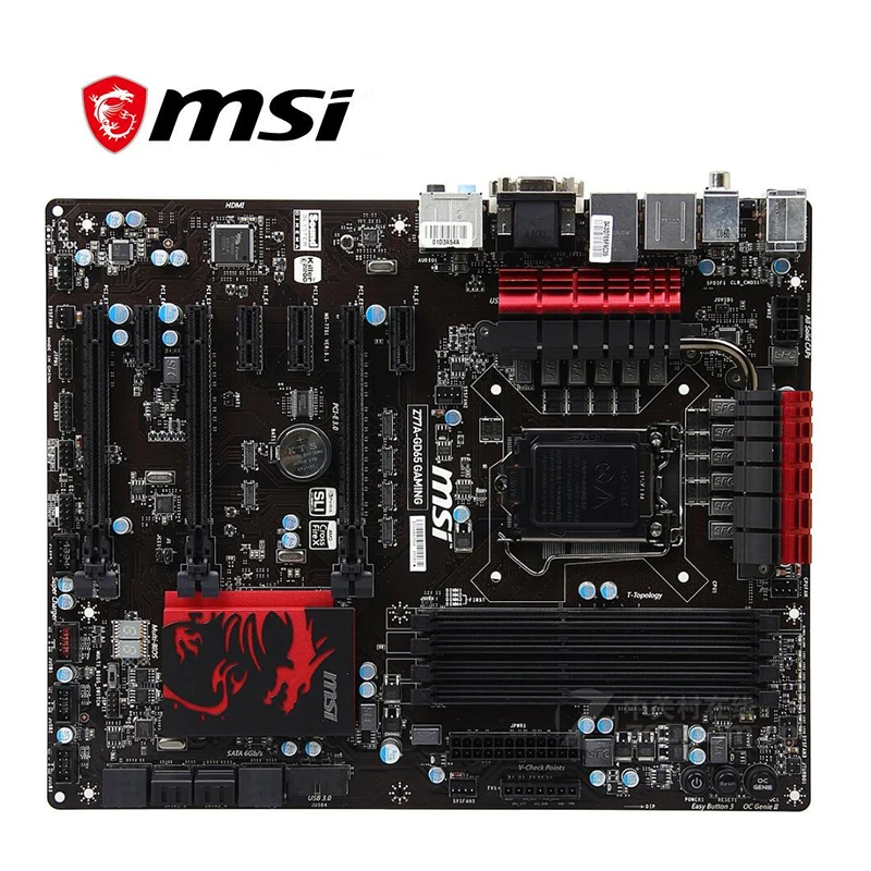 Для MSI Z77A GD65 игровой компьютер USB3.0 SATA III материнская плата LGA 1155 DDR3 для Intel Z77 Z77M