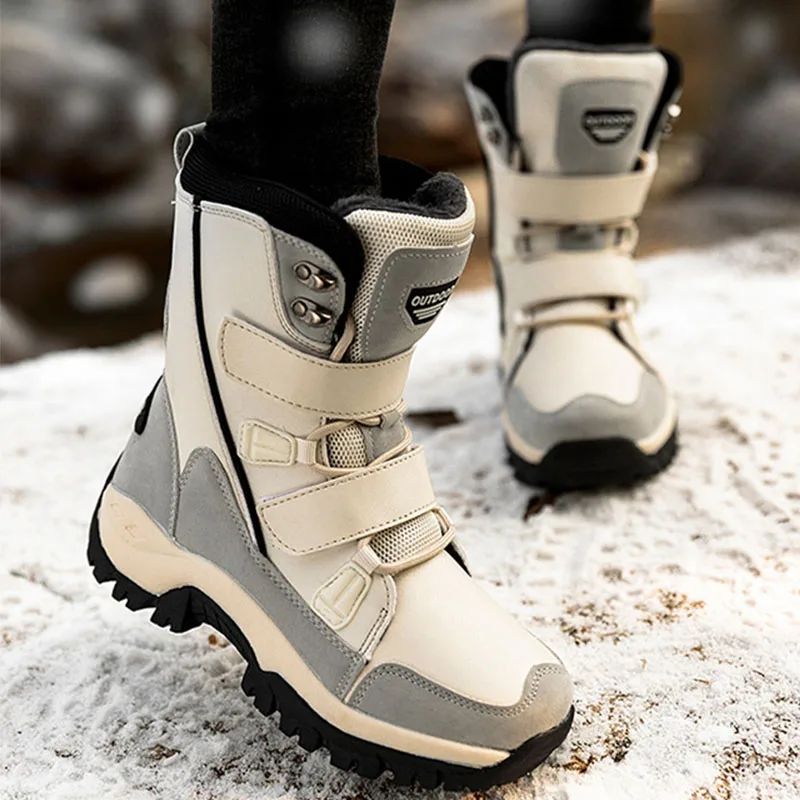 

Casual Snow Boots Climbing Skiing Winter Keep Warm Platform Non-slip Large Size Brand Shoes Plus Cotton Famale Sneakers