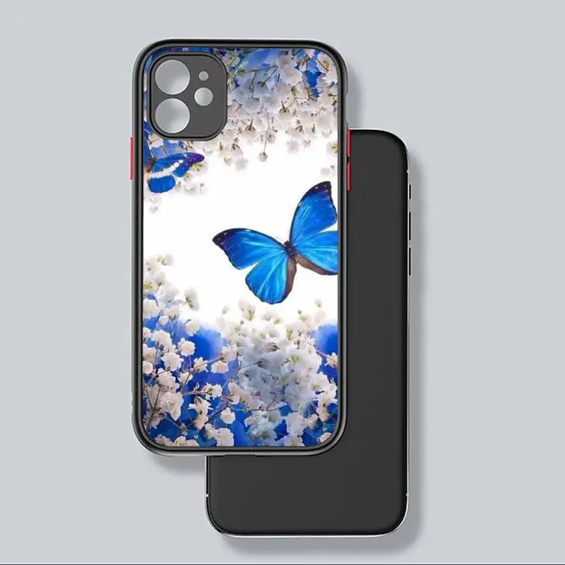 Bling blue butterfly Phone Case black matte transparent For iPhone 7 8 x xs xr 11 12 pro plus mini max Clear Funda
Bling blue butterfly Phone Case black matte transparent For iPhone 7 8 x xs xr 11 12 pro plus mini max Clear Funda