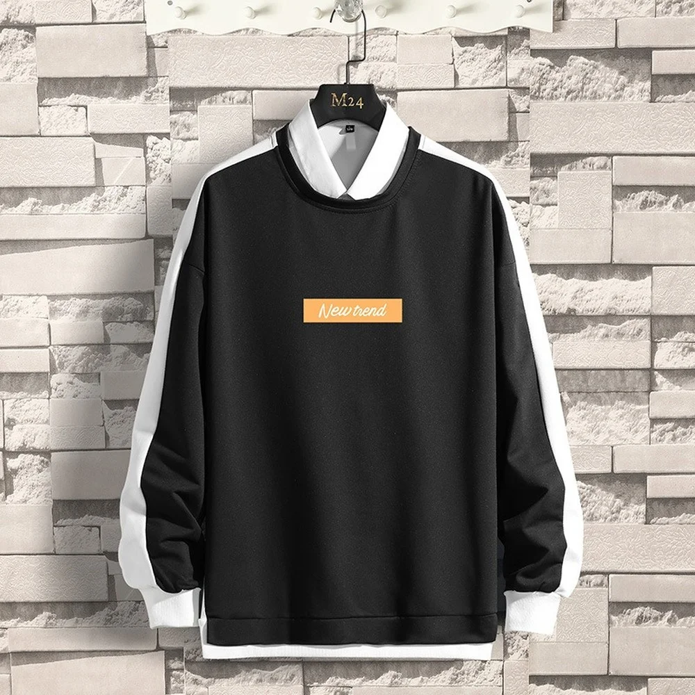Men's Sweatshirts Sleeve Stripe Korean Fashion Men Spring Autumn Sweatshirts Crewneck Long Sleeve Shirt Mens Clothing Pullovers
Men's Sweatshirts Sleeve Stripe Korean Fashion Men Spring Autumn Sweatshirts Crewneck Long Sleeve Shirt Mens Clothing Pullovers