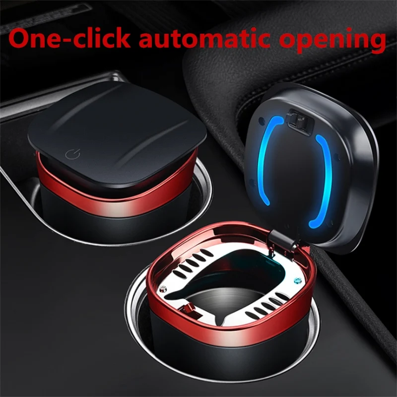 New Car Ashtray With Removable LED Environmental Protection Lamp With Metal Inner Ashtray, Washable Cigarette Case With Lid
New Car Ashtray With Removable LED Environmental Protection Lamp With Metal Inner Ashtray, Washable Cigarette Case With Lid