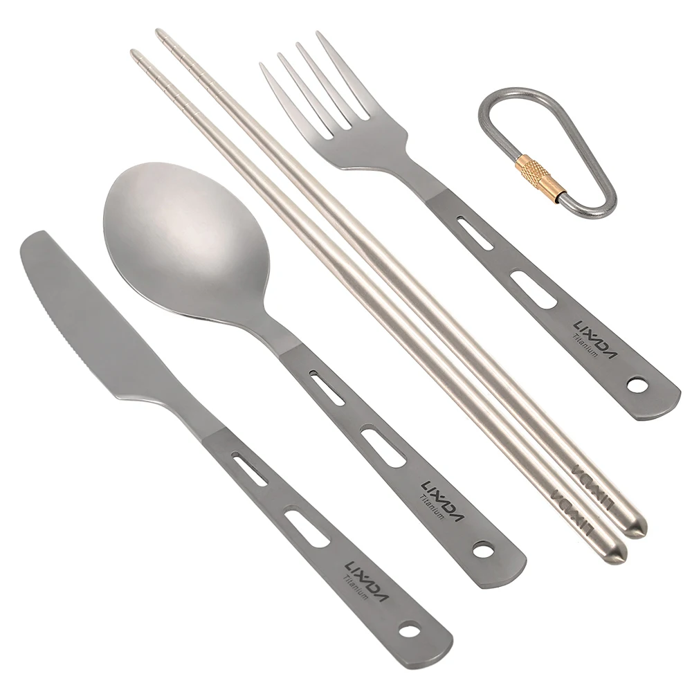 4Pcs Titanium Spork Outdoor Camping Titanium Alloy Spoon Picnic Fork Ultralight Environmental Pure Titanium Portable Tableware
4Pcs Titanium Spork Outdoor Camping Titanium Alloy Spoon Picnic Fork Ultralight Environmental Pure Titanium Portable Tableware