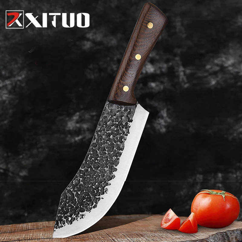 XITUO Handmade Meat Cleaver Stainless Steel Chef Knife Solid Wood Handle Outdoor Cooking Kitchen Tool Butcher Knife
XITUO Handmade Meat Cleaver Stainless Steel Chef Knife Solid Wood Handle Outdoor Cooking Kitchen Tool Butcher Knife