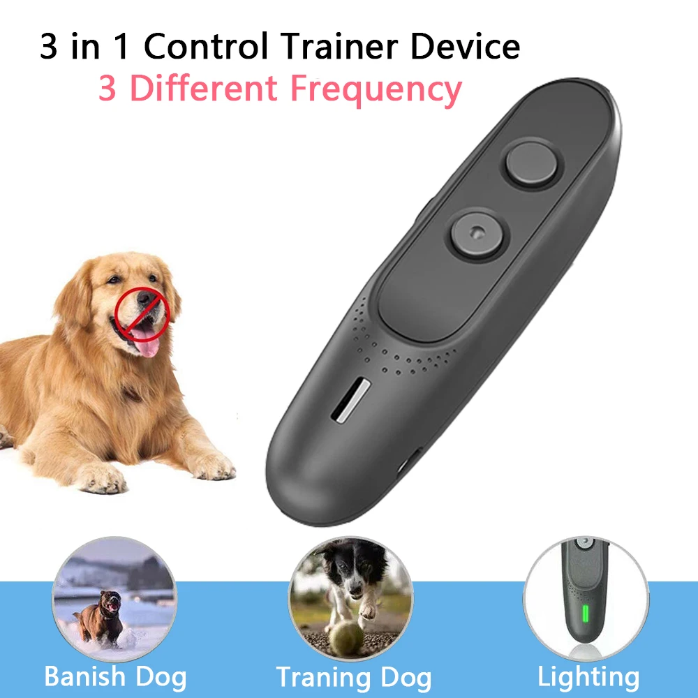 Pet Dog Anti Barking Training Device Dogs Ultrasonic Repeller Safe Trainer Control LED Ultrasound Stop Bark 3 in 1 Handheld Tool
Pet Dog Anti Barking Training Device Dogs Ultrasonic Repeller Safe Trainer Control LED Ultrasound Stop Bark 3 in 1 Handheld Tool