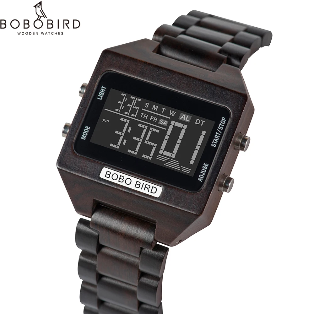 BOBO BIRD Original Brand Wood Clock Relogio Digital Men's watch Waterproof Alarm Man Wrist Watches In Gift Paper Box
BOBO BIRD Original Brand Wood Clock Relogio Digital Men's watch Waterproof Alarm Man Wrist Watches In Gift Paper Box