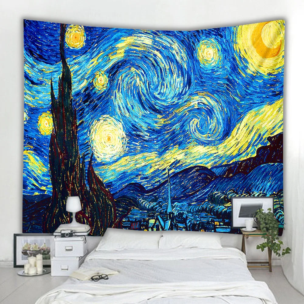 Star Moon Night Van Gogh Painting Printed Living Room Decoration Wall Hanging Tapestry Yoga Mat Rug Home Decor Art
Star Moon Night Van Gogh Painting Printed Living Room Decoration Wall Hanging Tapestry Yoga Mat Rug Home Decor Art