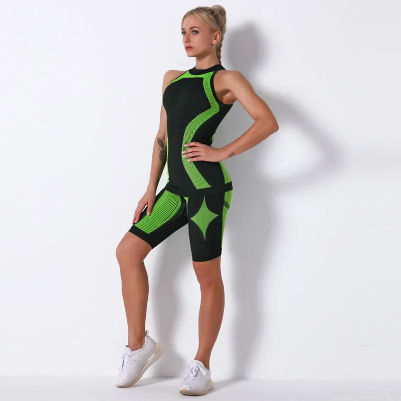 Women Seamless 2PCS Yoga Set Sports Bra High Waist Fitness Gym Shorts Gym Set Running Sportswear Workout Clothes Sports Suits
Women Seamless 2PCS Yoga Set Sports Bra High Waist Fitness Gym Shorts Gym Set Running Sportswear Workout Clothes Sports Suits