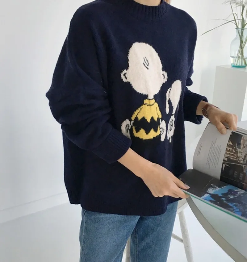 Woman Sweater 2020 Spring Winter Women Clothes New cute cartoon Pattern Loose Long sleeve pullover Sweater Women's Tops
Woman Sweater 2020 Spring Winter Women Clothes New cute cartoon Pattern Loose Long sleeve pullover Sweater Women's Tops