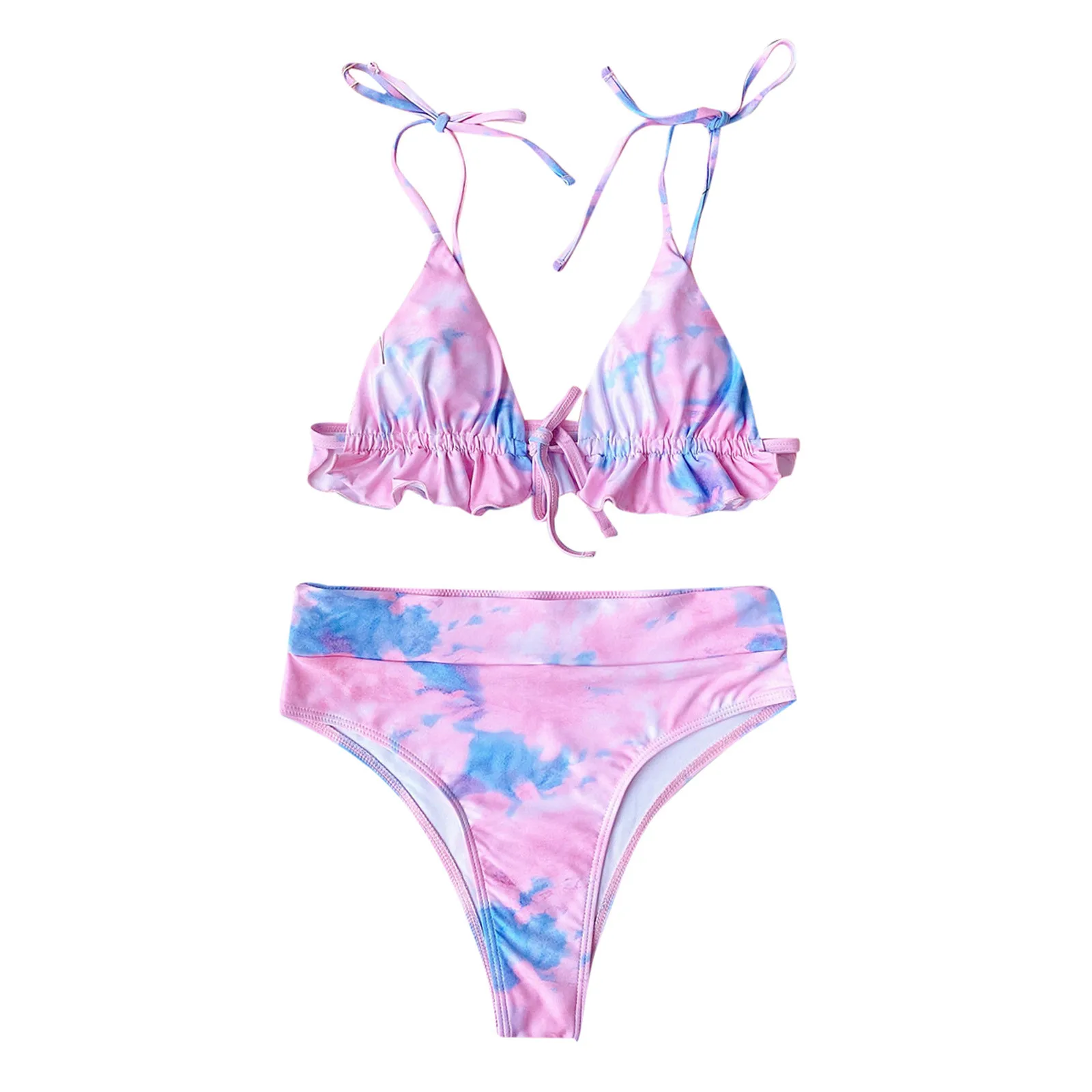 Sexy Tie Dye Ruffle Bikini Set 2021 String Thong Tie Swimsuit Women Push Up Swimwear Summer BeachWear Halter Bikini Bathing Suit
Sexy Tie Dye Ruffle Bikini Set 2021 String Thong Tie Swimsuit Women Push Up Swimwear Summer BeachWear Halter Bikini Bathing Suit