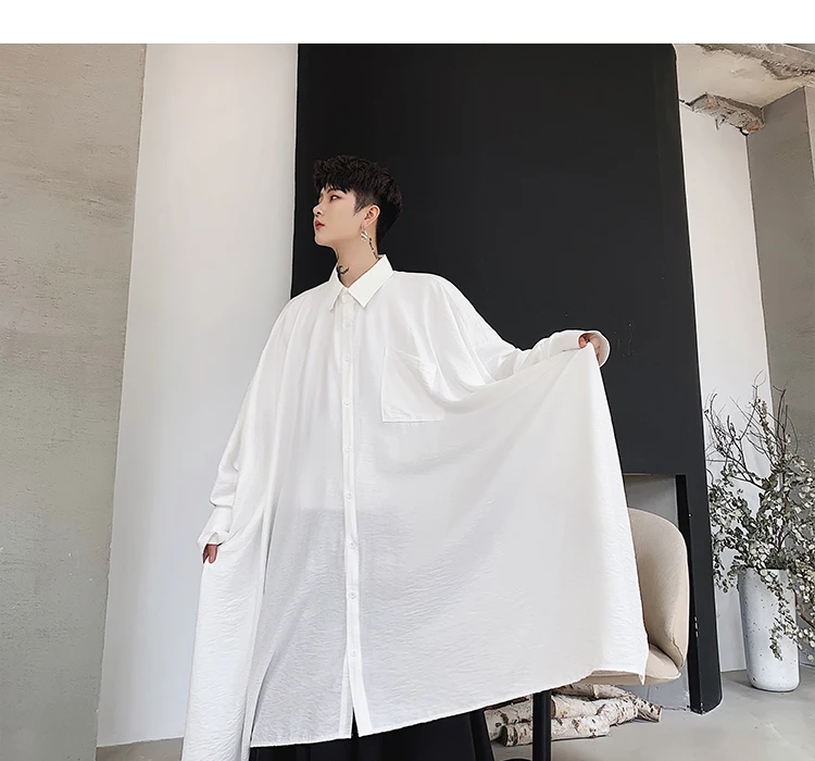Men Streetwear Hip Hop Gothic Oversize Bat Long Sleeve Irregular Casual Shirt Male Women Loose Long Style Shirts Stage Clothing
Men Streetwear Hip Hop Gothic Oversize Bat Long Sleeve Irregular Casual Shirt Male Women Loose Long Style Shirts Stage Clothing
