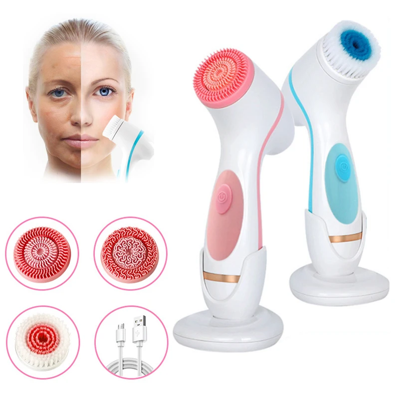 3 In 1 Electric Facial Cleansing Brush USB IPX7 Waterproof Silicone Rotating Face Massage Deep Cleaning Remove Blackheads Tools
3 In 1 Electric Facial Cleansing Brush USB IPX7 Waterproof Silicone Rotating Face Massage Deep Cleaning Remove Blackheads Tools