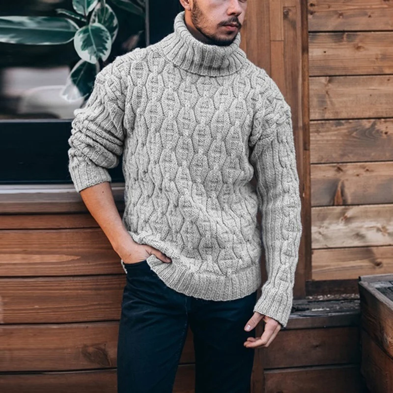 Winter Warm Thick Woolen Sweaters Men Casual Knitted Turtleneck Jumper Tops Men's Fashion Solid Long Sleeve Ribbed Sweater 2021
Winter Warm Thick Woolen Sweaters Men Casual Knitted Turtleneck Jumper Tops Men's Fashion Solid Long Sleeve Ribbed Sweater 2021