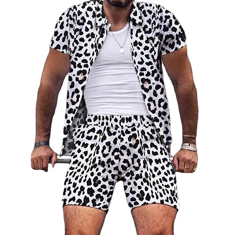 Leopard Print Summer Digital Printing Men's T-Shirt Shorts Suit Men's Sportswear O-Neck Short-Sleeved Men's Clothing Suit
Leopard Print Summer Digital Printing Men's T-Shirt Shorts Suit Men's Sportswear O-Neck Short-Sleeved Men's Clothing Suit