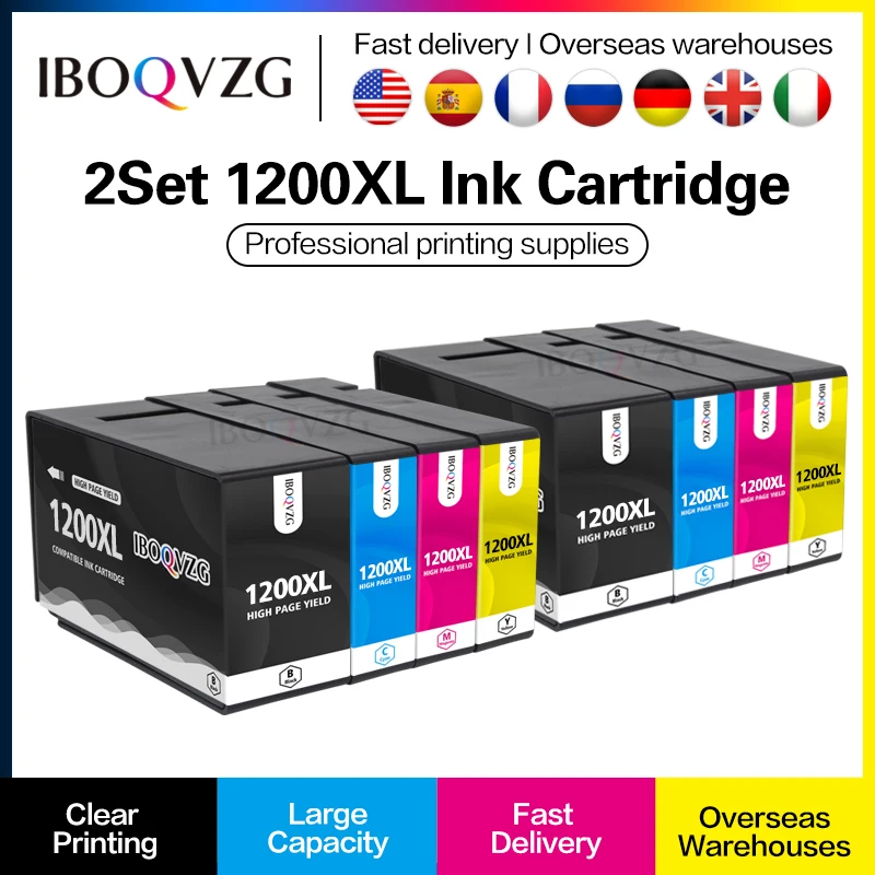 

IBOQVZG PGI-1200 PGI1200 PGI1200XL совместимый чернильный картридж для принтера Canon MAXIFY MB2020 MB2320 MB2120 MB2720 струйный принтер