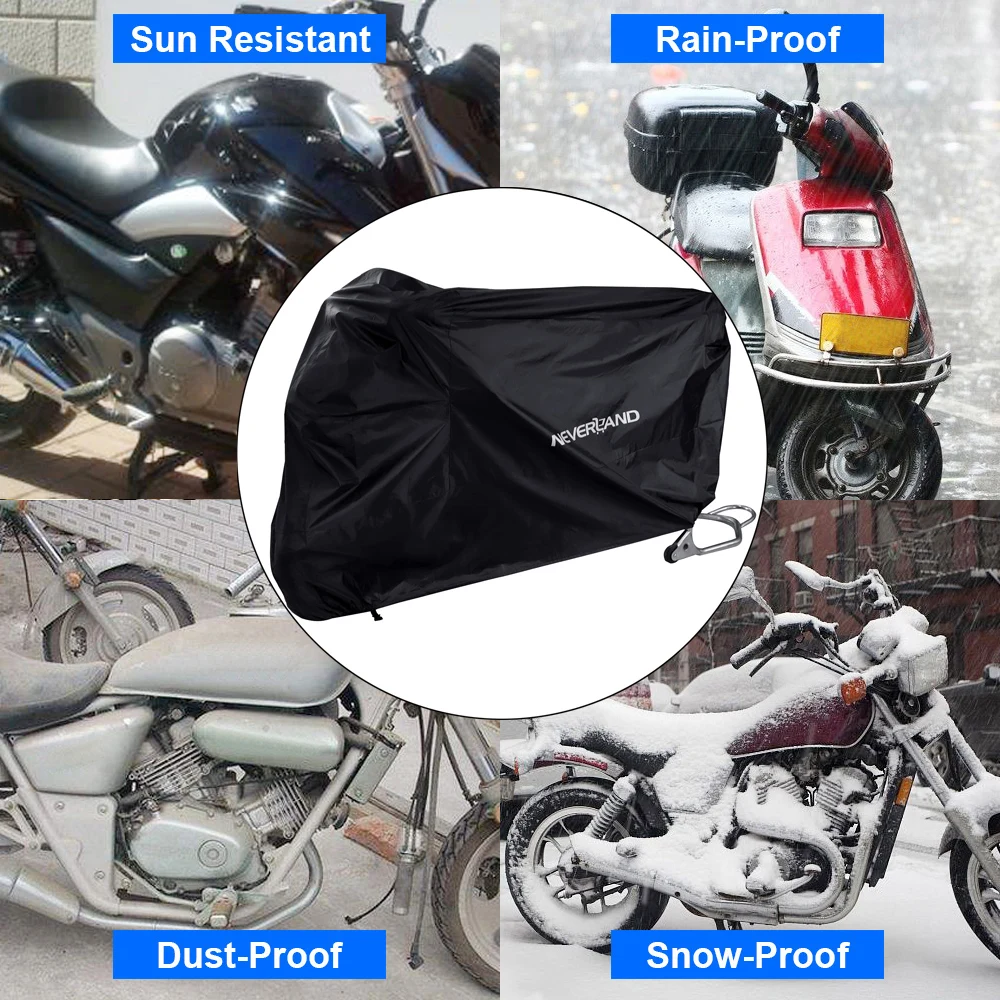 Чехлы из тафты для мотоциклов и скутеров черные чехлы моторов пылезащитный чехол