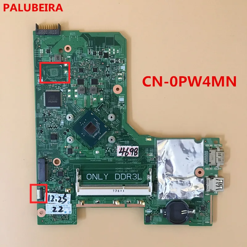 Материнская плата для ноутбука DELL INSPIRON 3452 3552 с N3060 CN-0PW4MN PW4MN 14279-1 PWB:896X3 REV:A00 100%