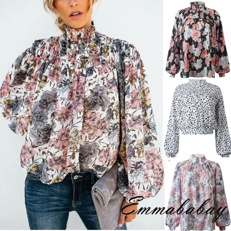 Fashion Women Turtleneck Loose Fit Floral Long Sleeve Boho Lantern Blouse Tops Ladies Shirt blusas mujer de moda 2021 verano
Fashion Women Turtleneck Loose Fit Floral Long Sleeve Boho Lantern Blouse Tops Ladies Shirt blusas mujer de moda 2021 verano