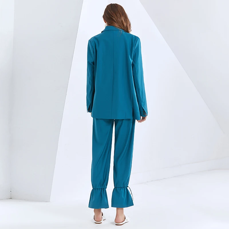 GALCAUR Green Two Piece Set For Women Lapel Long Sleeve Casual Blazer High Waist Loose Drawstring Pants Sets Female 2020 Clothes
GALCAUR Green Two Piece Set For Women Lapel Long Sleeve Casual Blazer High Waist Loose Drawstring Pants Sets Female 2020 Clothes